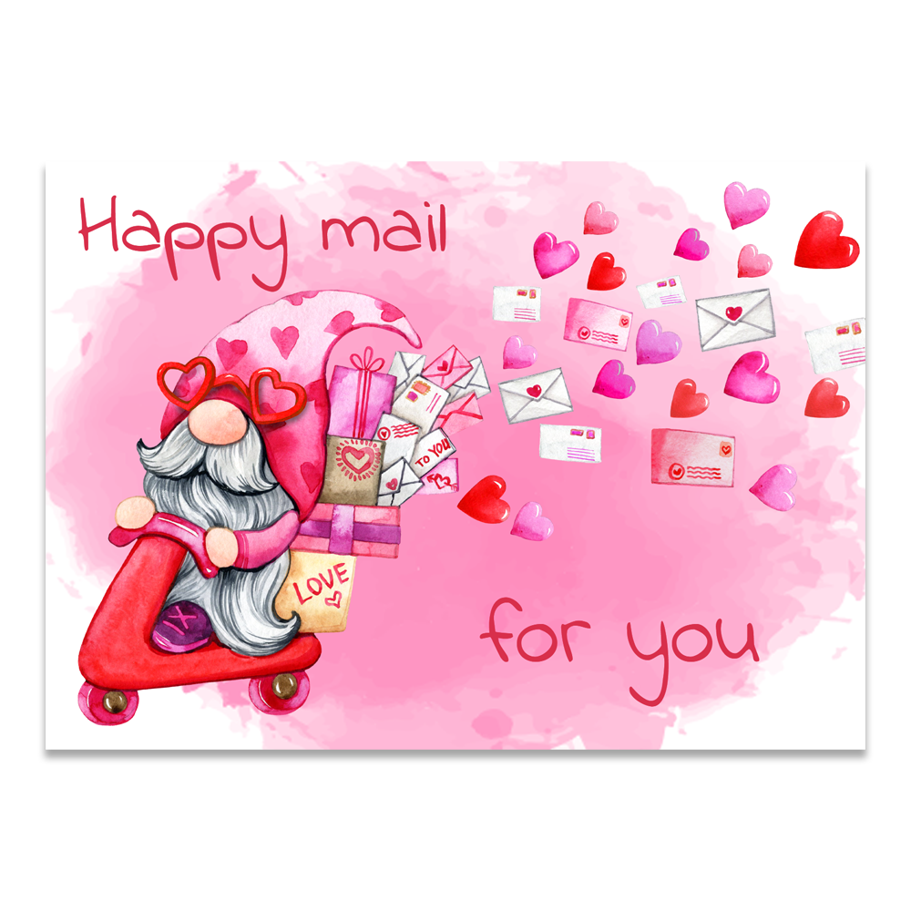 Postkarte "Happy mail for you"