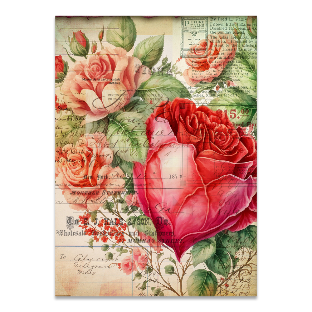 Postkarte "'Vintage Roses"