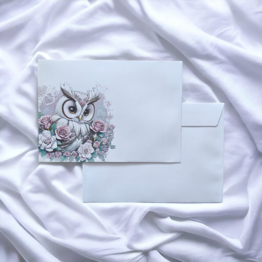 Briefumschlag "Blumen-Eule" DIN C5