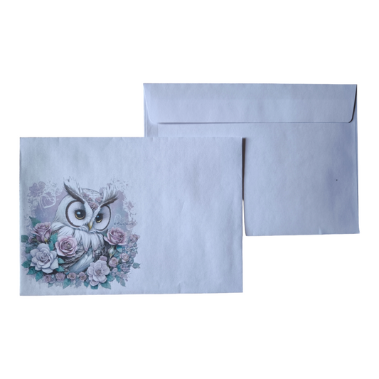 Briefumschlag "Blumen-Eule" DIN C6 (Standard)
