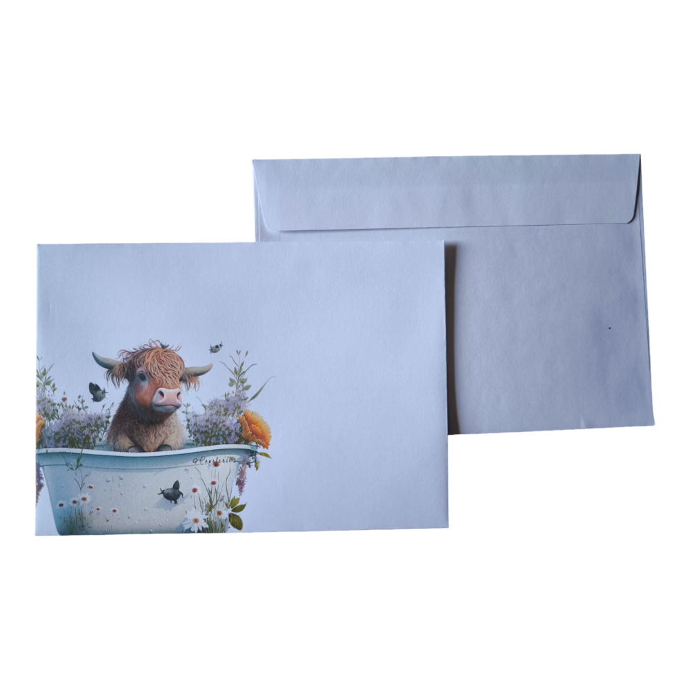 Envelope "Highland Cow" DIN C6 (Standard)