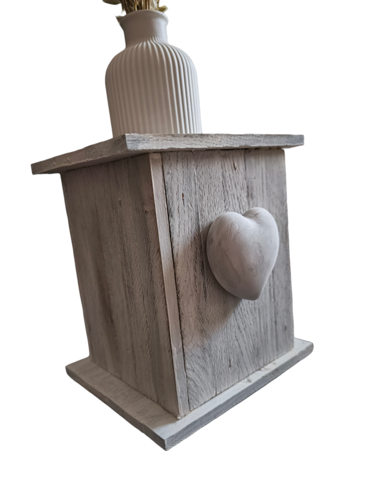 Holzständer mit Herz (ohne Vase)