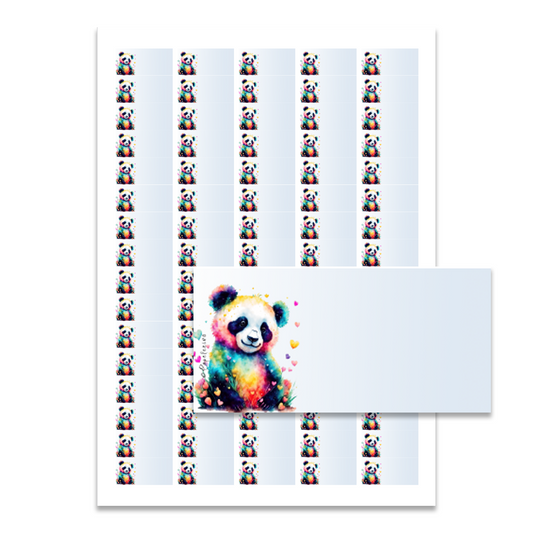 Adress - Etiketten "Panda, klein"