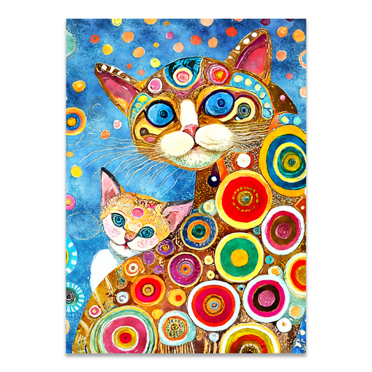 Postkarte "Cats à la Klimt"