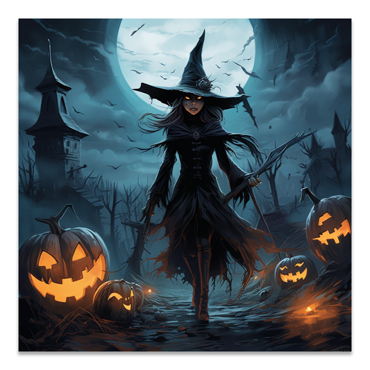 Postkarte, quadratisch "Halloweennacht"