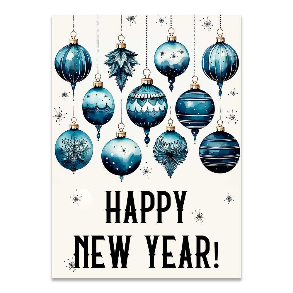 Postkarte "Happy new year"