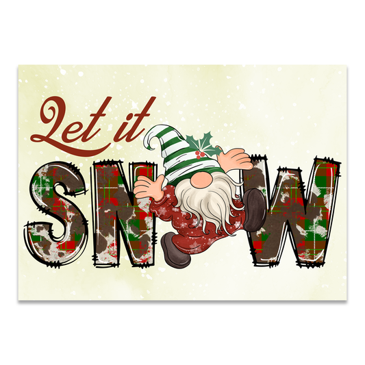 Postkarte "Let it snow"