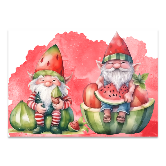 Postkarte "Melonenwichtel"