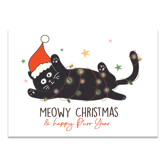 Postkarte "Meowy Christmas"