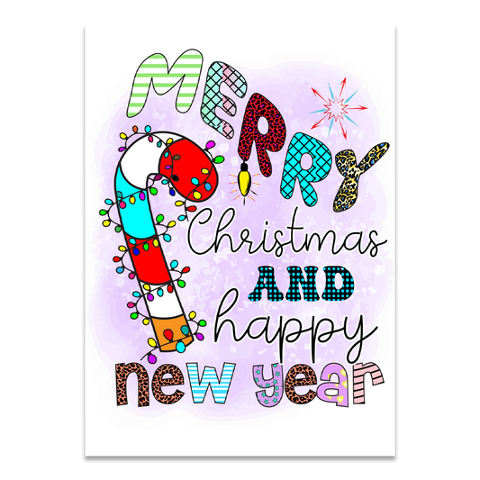 Postkarte "Merry Christmas and a happy new year"