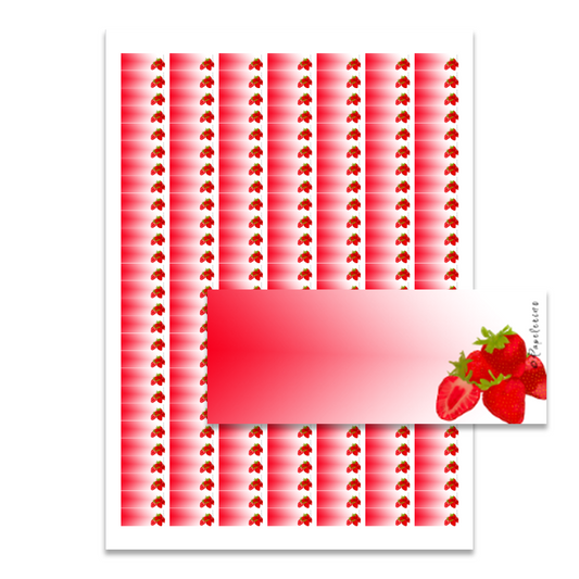Adress - Etiketten "Erdbeeren, mini"