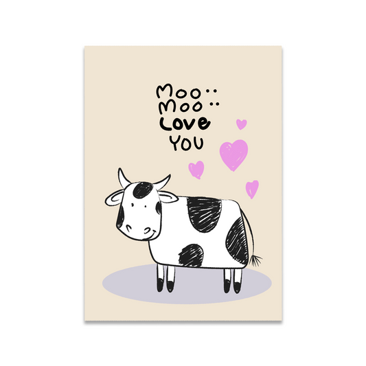 Postkarte "Moo Moo love you"