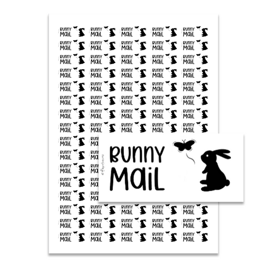 Postcrossing - Etiketten "Bunny mail, klein"