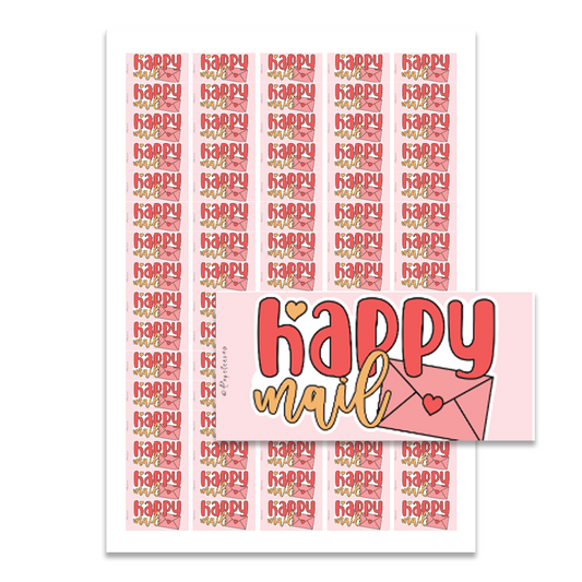 Postcrossing - Etiketten "Happy mail, klein"
