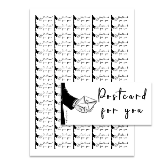 Postcrossing - Etiketten "Postcard for you, klein"
