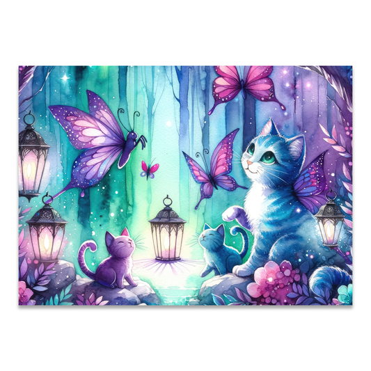 Postkarte "Butterfly cats"