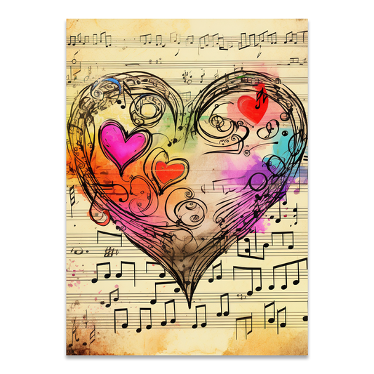 Postkarte "Ein Herz voller Musik"