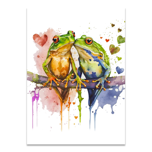 Postkarte "Froggy love"