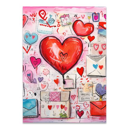 Postkarte "'Letters full of love"