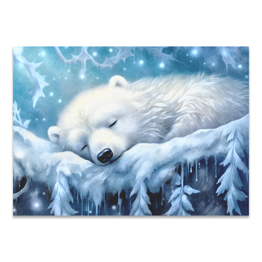 Postkarte "Schlafender Eisbär"