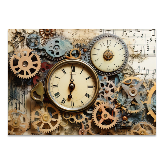Postkarte "Steampunk Clock"