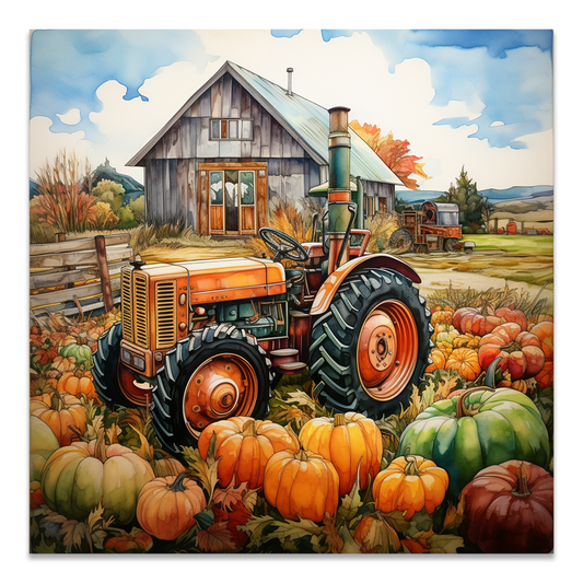 Postkarte, quadratisch "Pumpkin Farm"