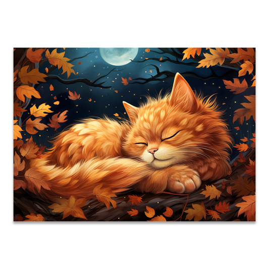 Postkarte "Schlafende Katze "