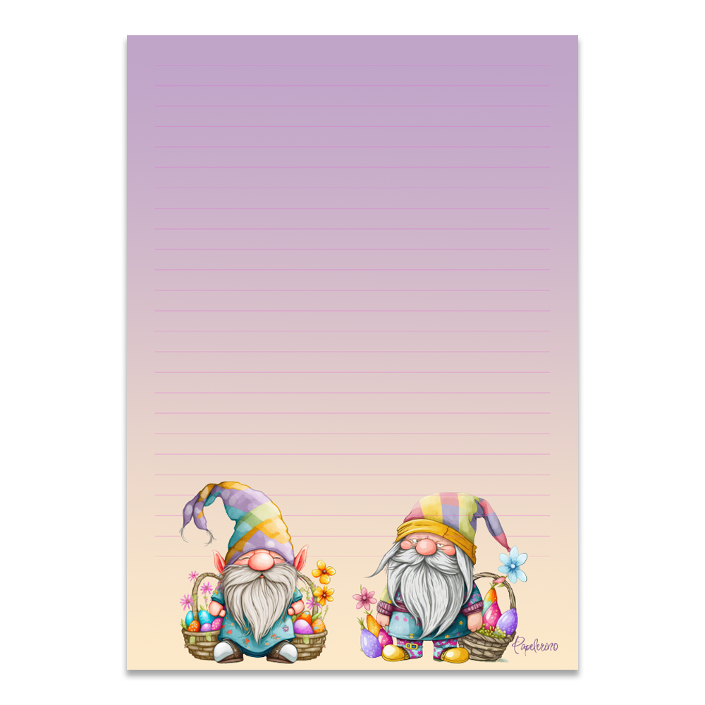 Stationery "Gnomes with Easter baskets"