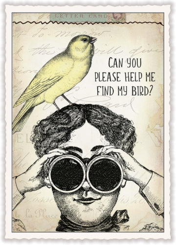 Postkarte PK 1094, "Can you please help me find my bird?"