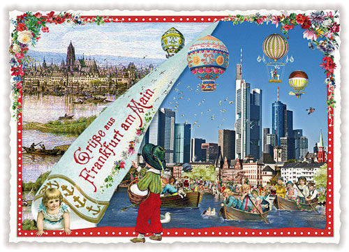 Postkarte PK 240, "Frankfurt (main) Skyline" - Städte-Postkarte